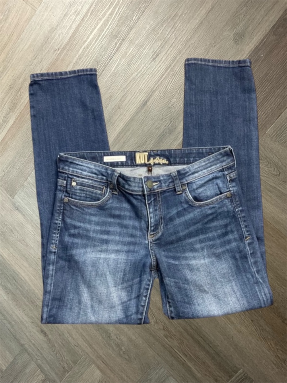 KUT from the Kloth Catherine Boyfriend Slim Straight Mid RiseJeans Women 6 Blue